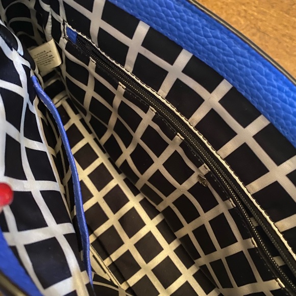 Authentic Kate Spade cobalt blue leather handbag. - Picture 2 of 6